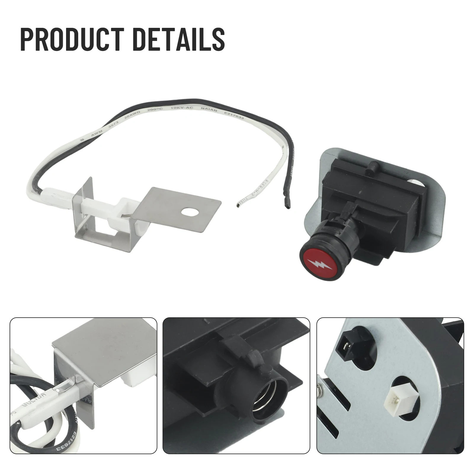 

Gas Ignition Kit For80462 Q100 Q120 Q200 Q220 Gas Grill Replacement Ignition Kit Outdoor Baking BBQ Cooking Parts