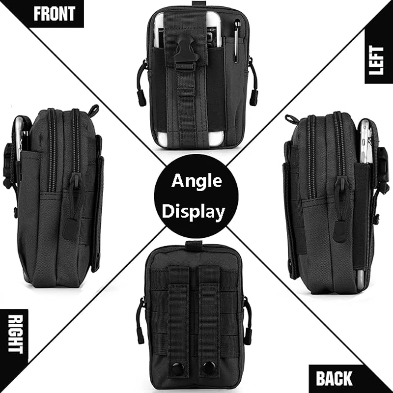 Universal edc tático molle bolsa cintura saco com coldre de telefone celular ferramenta ao ar livre gadget bolso cinto sacos
