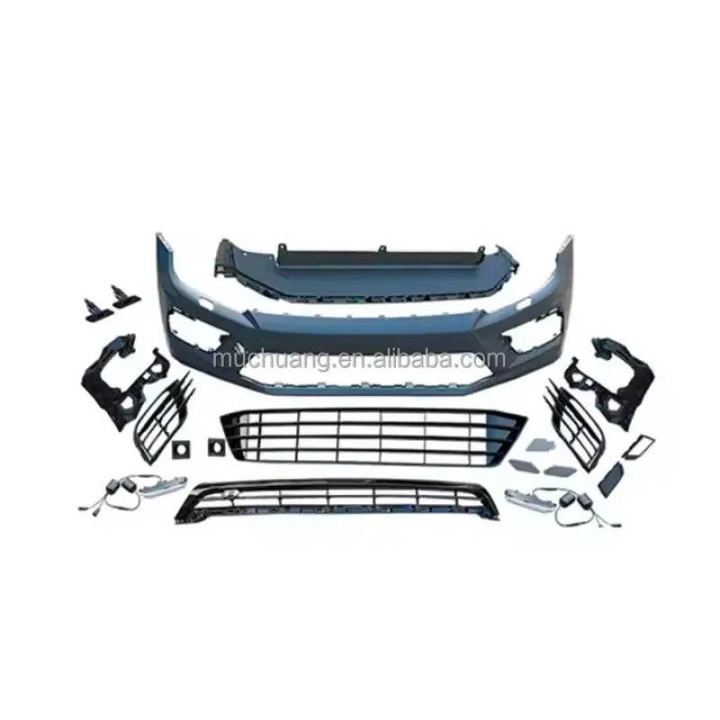 

2015-2017 SCIROCCO R Rear Upper Body Kit High Quality Plastic Front Bumper Grille Air Intake Fog Light Cut-Outs New Car Bumpers