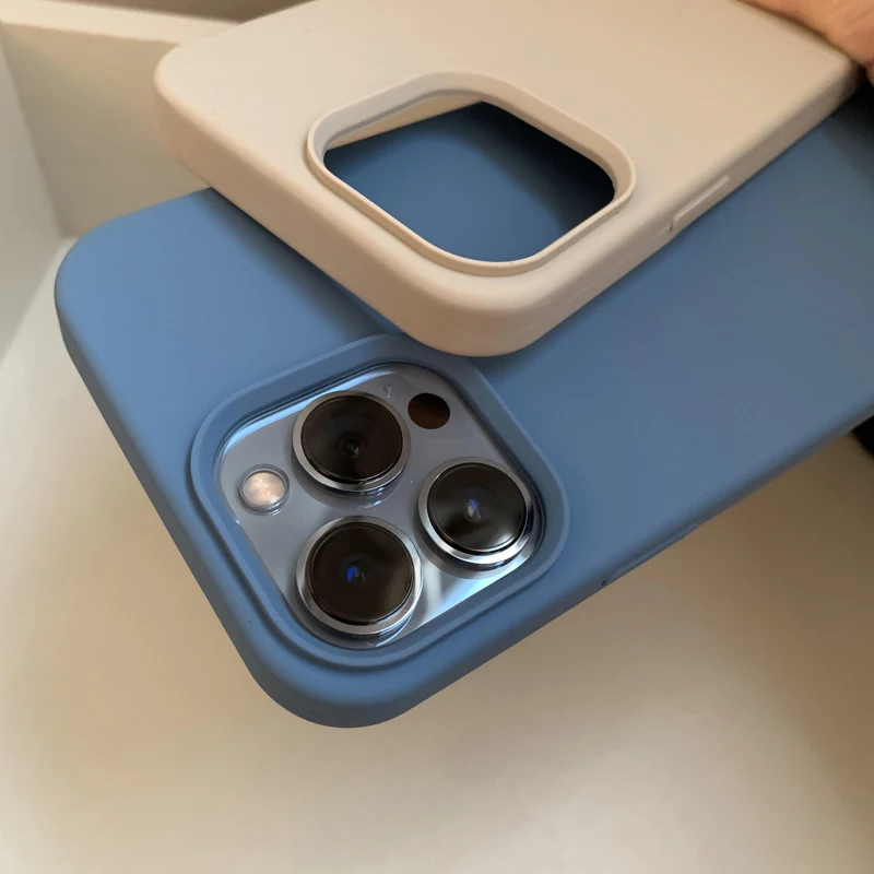 For iPhone 14 13 15 Pro Max Case Luxury Liquid Silicone Phone Case for iPhone 11 12 Pro Max XS XR 7 8 14 15 Plus Protection Case