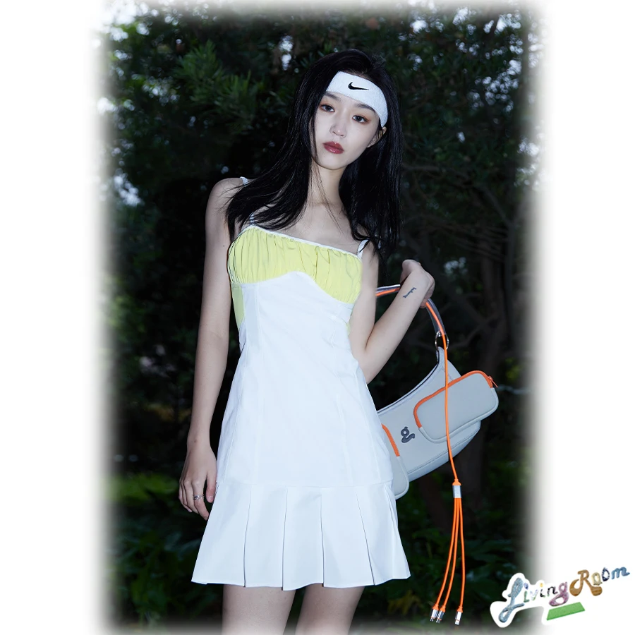 

Плиссированное платье-макси Livinom с регулируемой талией, силуэт А-линия, для молодых женщин, летний сезон, элегантное платье