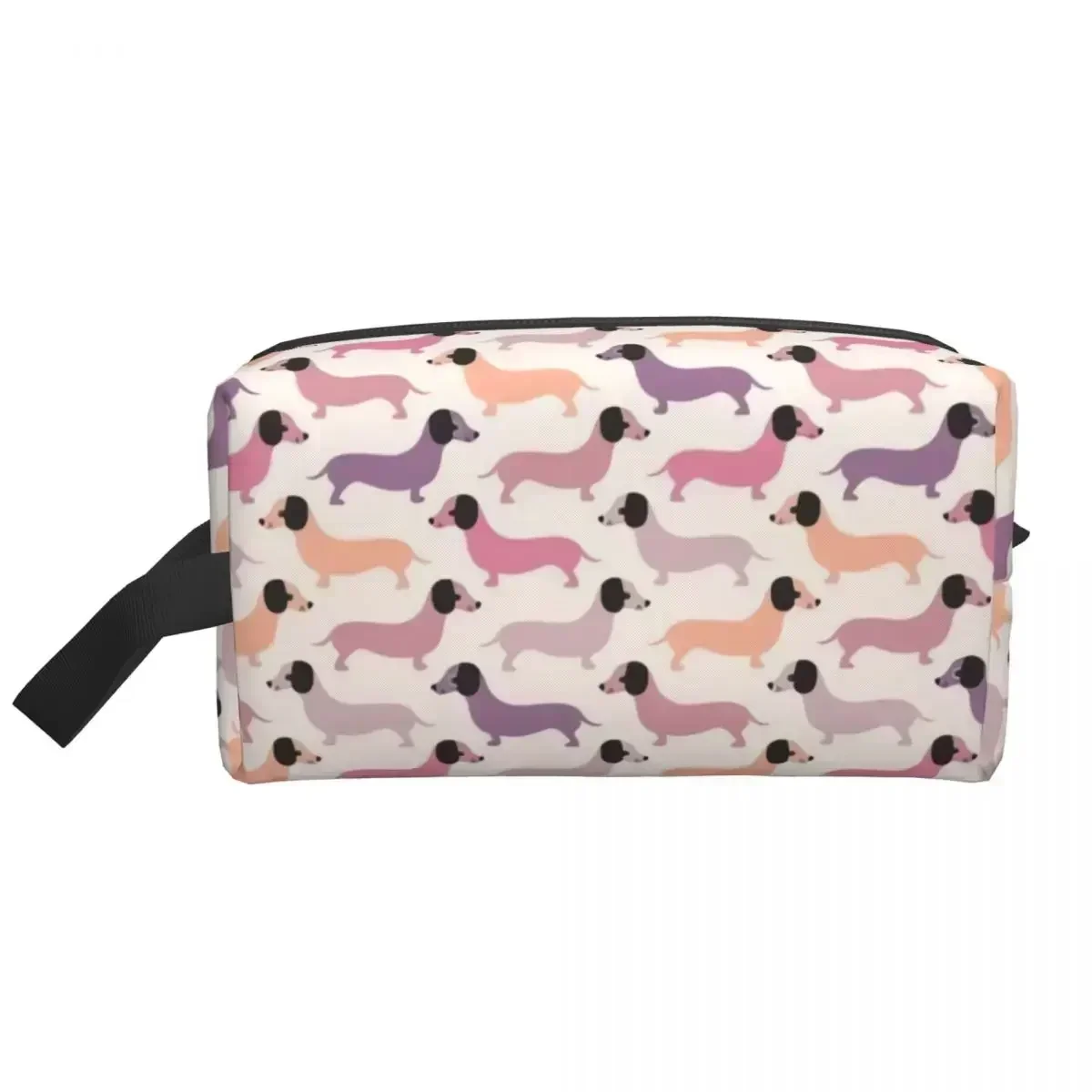 Colorful Dachshund Dog Cosmetic Bag Women Fashion Large Capacity Badger Sausage Puppy Makeup Case Beauty Storage Toiletry Bags