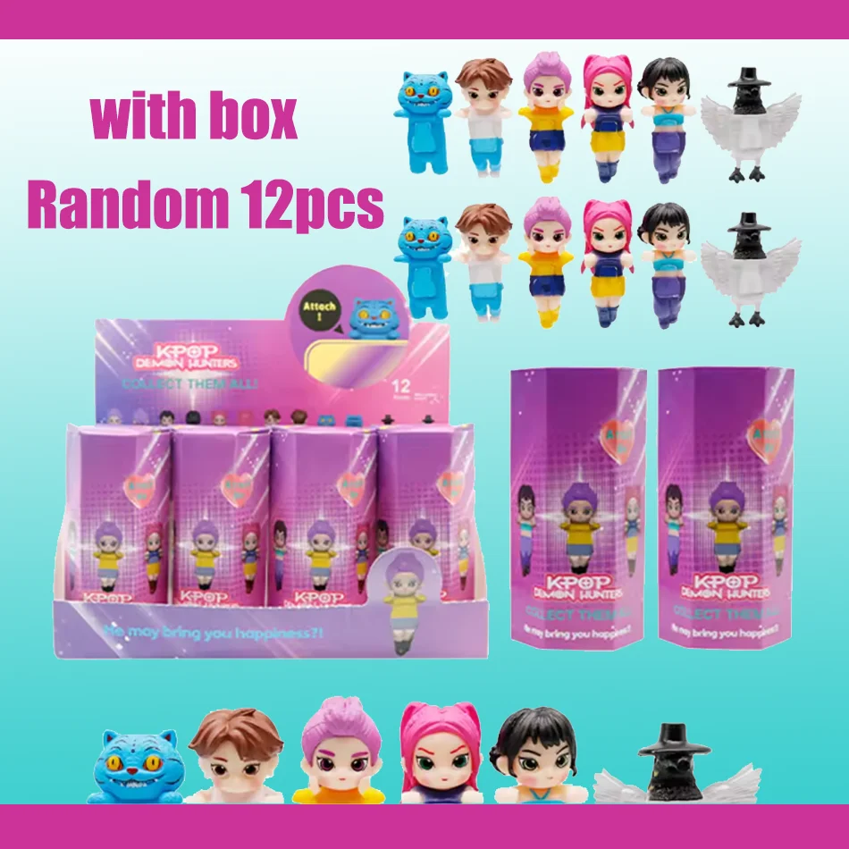 

Новая фигурка Kpop Demon Hunters, серия слепая коробка, Дерпис, Тигр Руми Мира Zoey, фигурка киски, кукла, мини-декор, модель игрушки, подарки для девочек