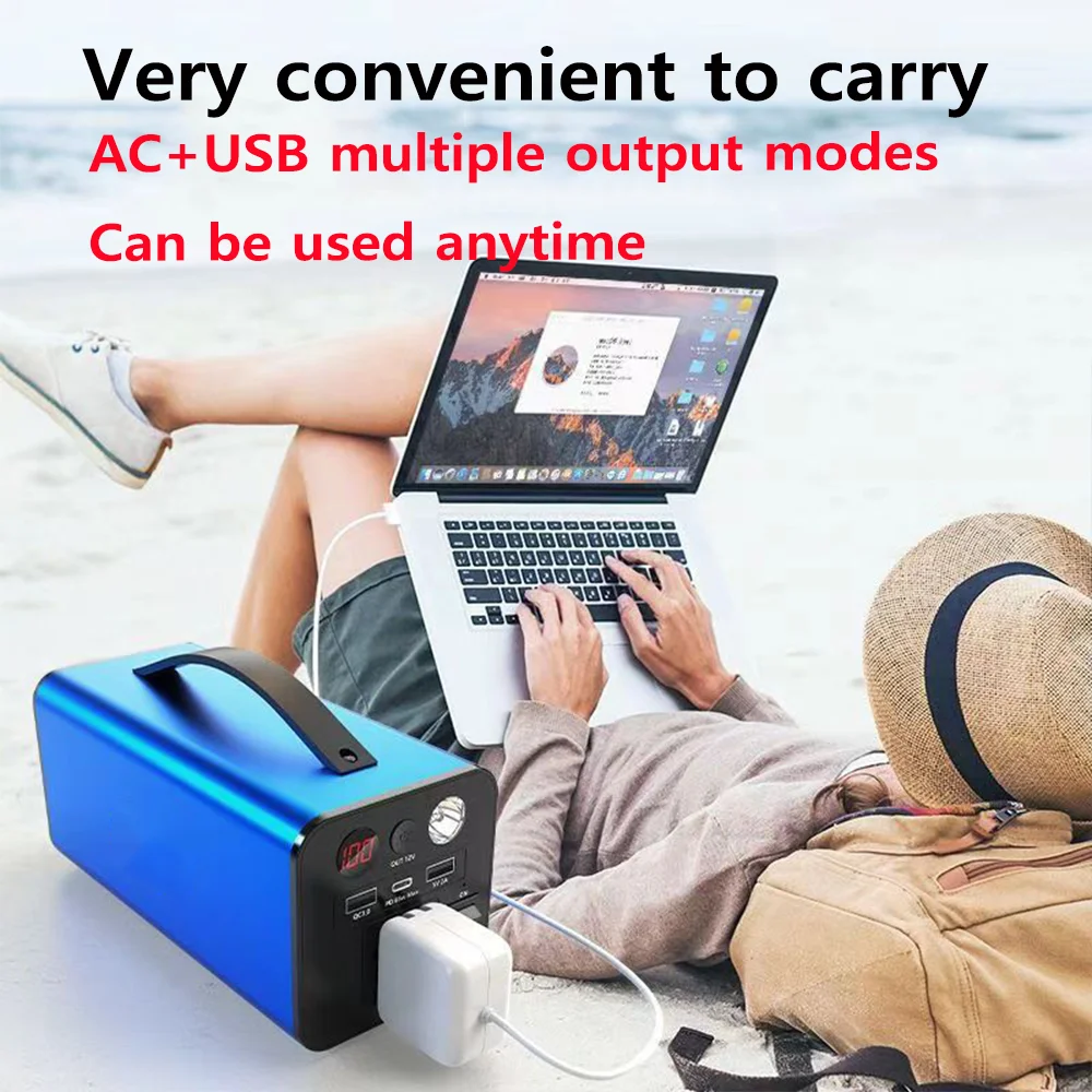 300W 168000mAh portable backup power station external battery camping essential battery 220V emergency power supply