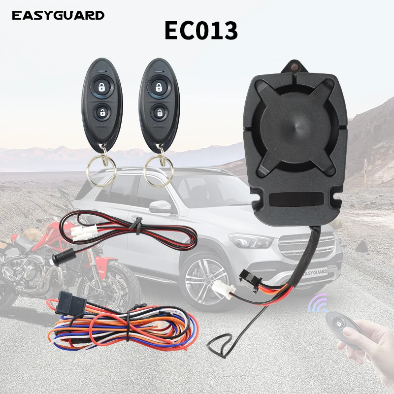 EASYGUARD DIY Car & Motorcycle Alarm System DC12V DIY Security Alarm for Vehicles