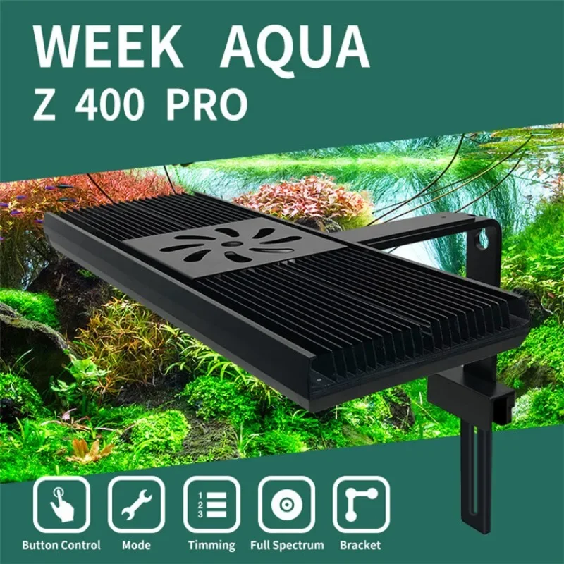 Imagem -02 - Pro d Led Aquarium Light Fish Tank Lamp Altura Ajustável Controle do Aplicativo Iluminação do Aquário Plantado Weekaqua-z400