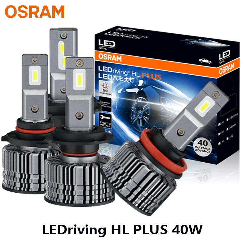 OSRAM LED CF2.0 Plus 80W 12/24V H4 H7 H11 HB3 HB4 Car Headlight Bright 9005 9006 h8 h16 6000K White Upgarde Fog Lamps 2x