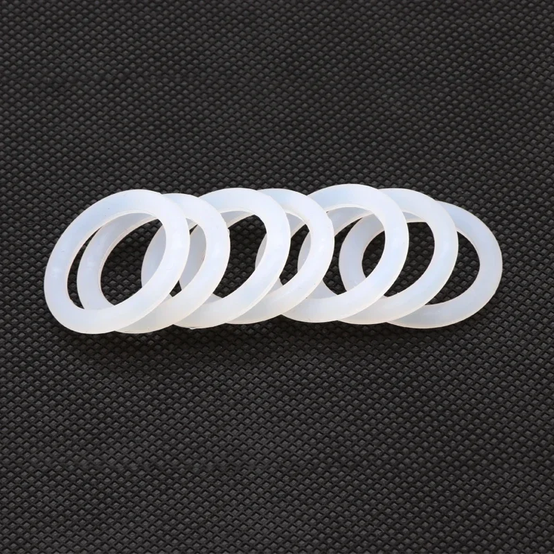 50pcs VMQ O Ring Thickness CS 1/2/3/4mm White Rubber Seal Rings OD 5-100mm Heat-Resistant Food Grade Silicone O-Ring