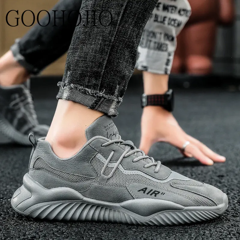 Men Mesh Casual Shoes Comfortable Breathable Male Shoes Thick-soled Ligh Soft Running Gym Men Shoes Sneakers Jogging All-match