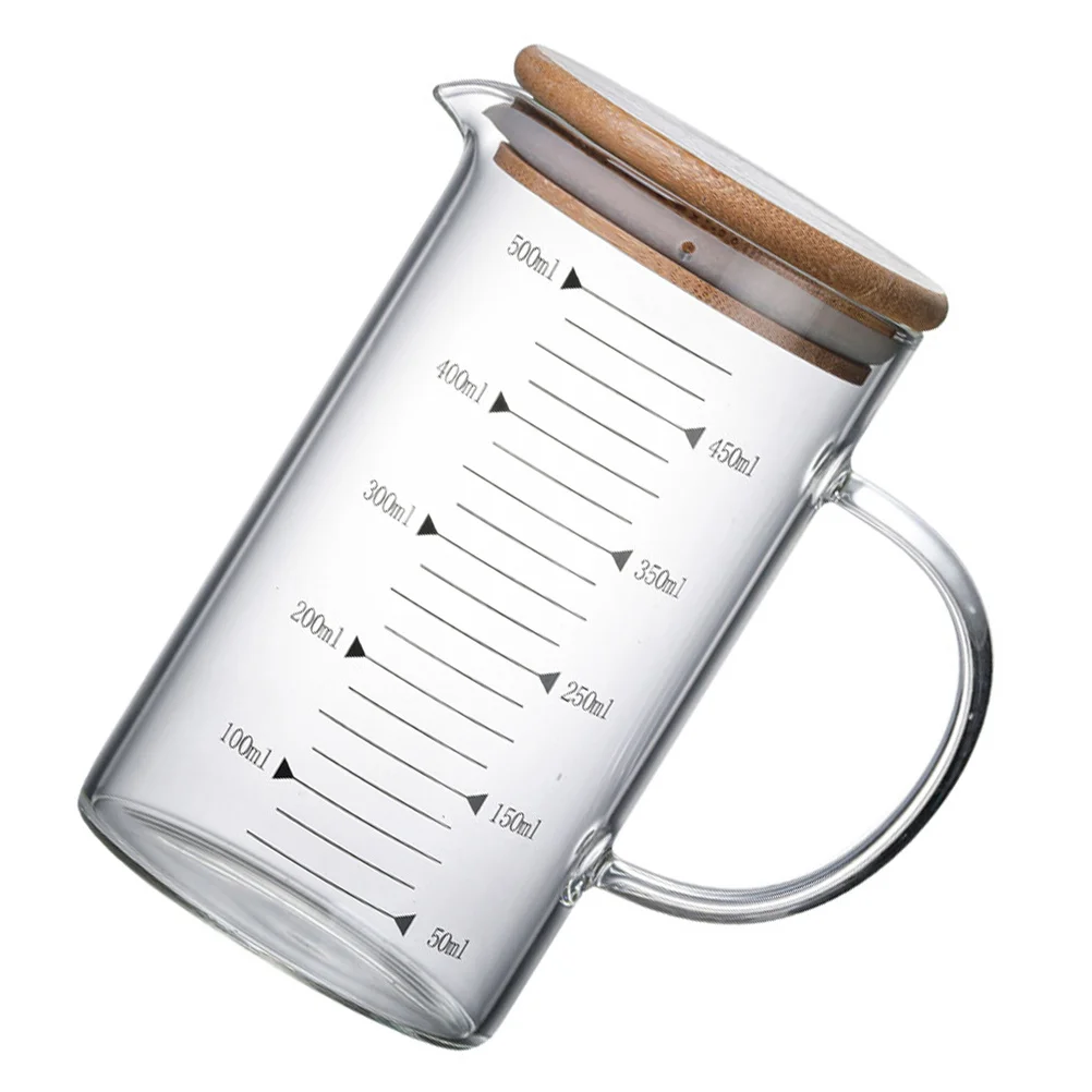 

1Set Glass Measuring Cup Household Thickened Versatile Measuring Glass Cup with Lid for Home Kitchen Restaurant Use Accurate