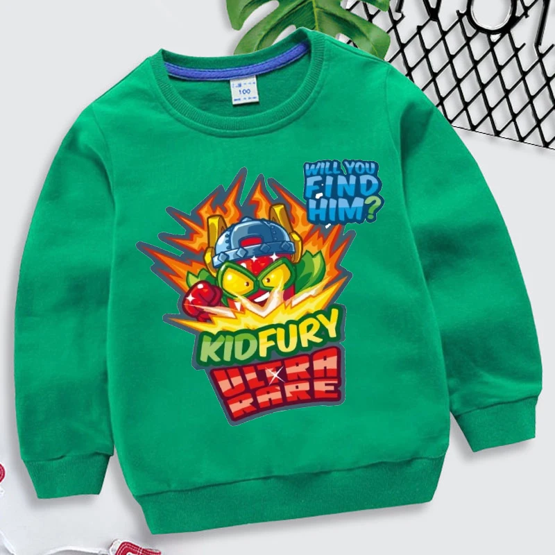 Nette Cartoon Kinder Sweatshirt SuperThings Drucken Langarm Tops Mädchen Rundhals Sweatshirts Herbst Jungen Kleidung Casual Pullover