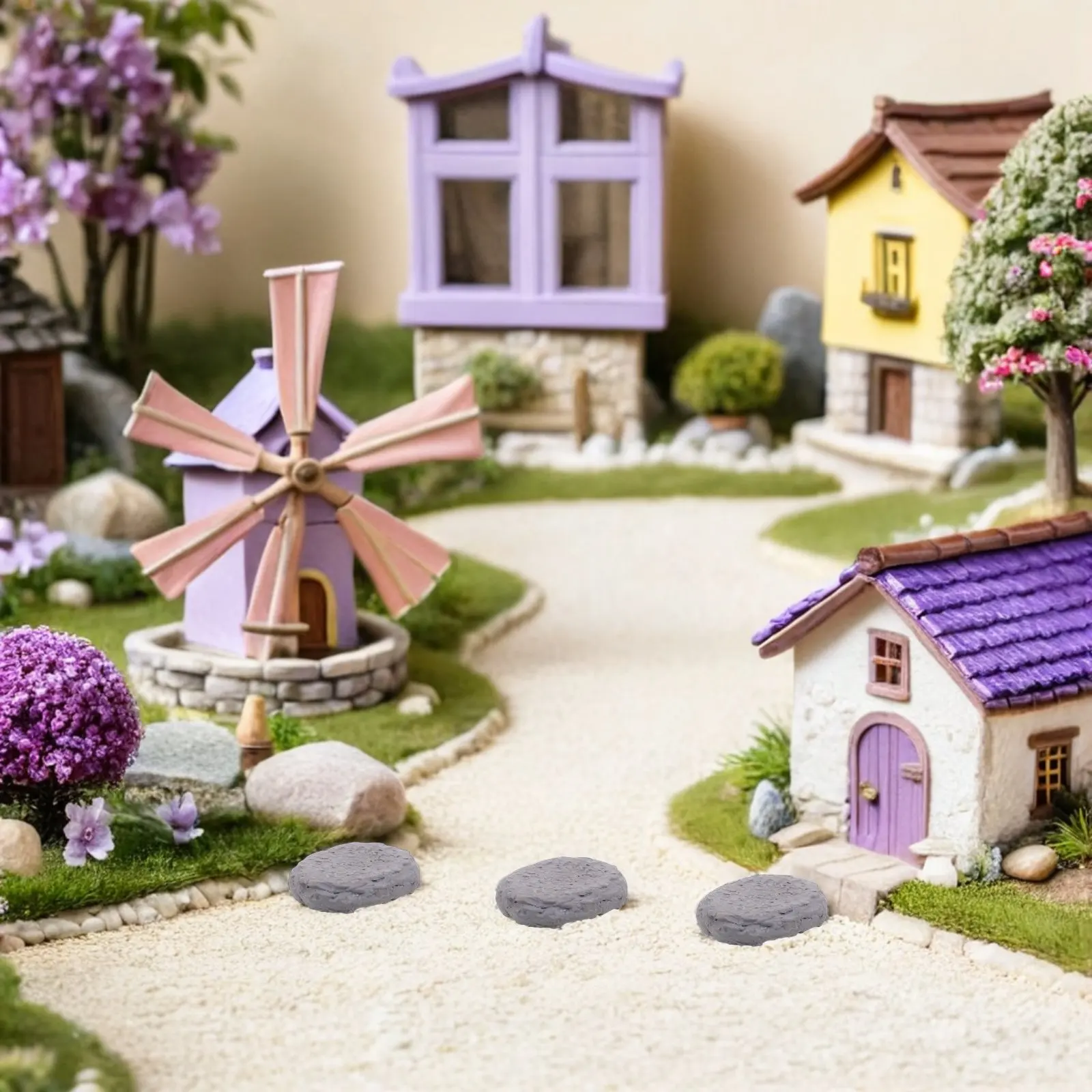 

20 шт. миниатюрных садовых камней из смолы, 2,5 см, для микроландшафтного дизайна, для сказочного сада, камни для бонсай