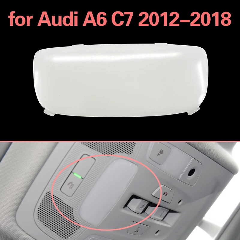 for Audi A6 C7 2012-2018 Indoor ceiling light cover car interior reading light cover long panel light cover milky white