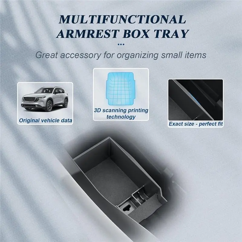 Reliable-Center Console Organizer Kit For Mazda CX5 2026 Console Armrest Tray