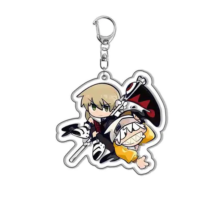 Anime Soul Eater Death the Kid Acrylic Keychain 20th Anniversary Goth Y2K Backpack Pendant Decor Cosplay Fans Collection Gift image 2