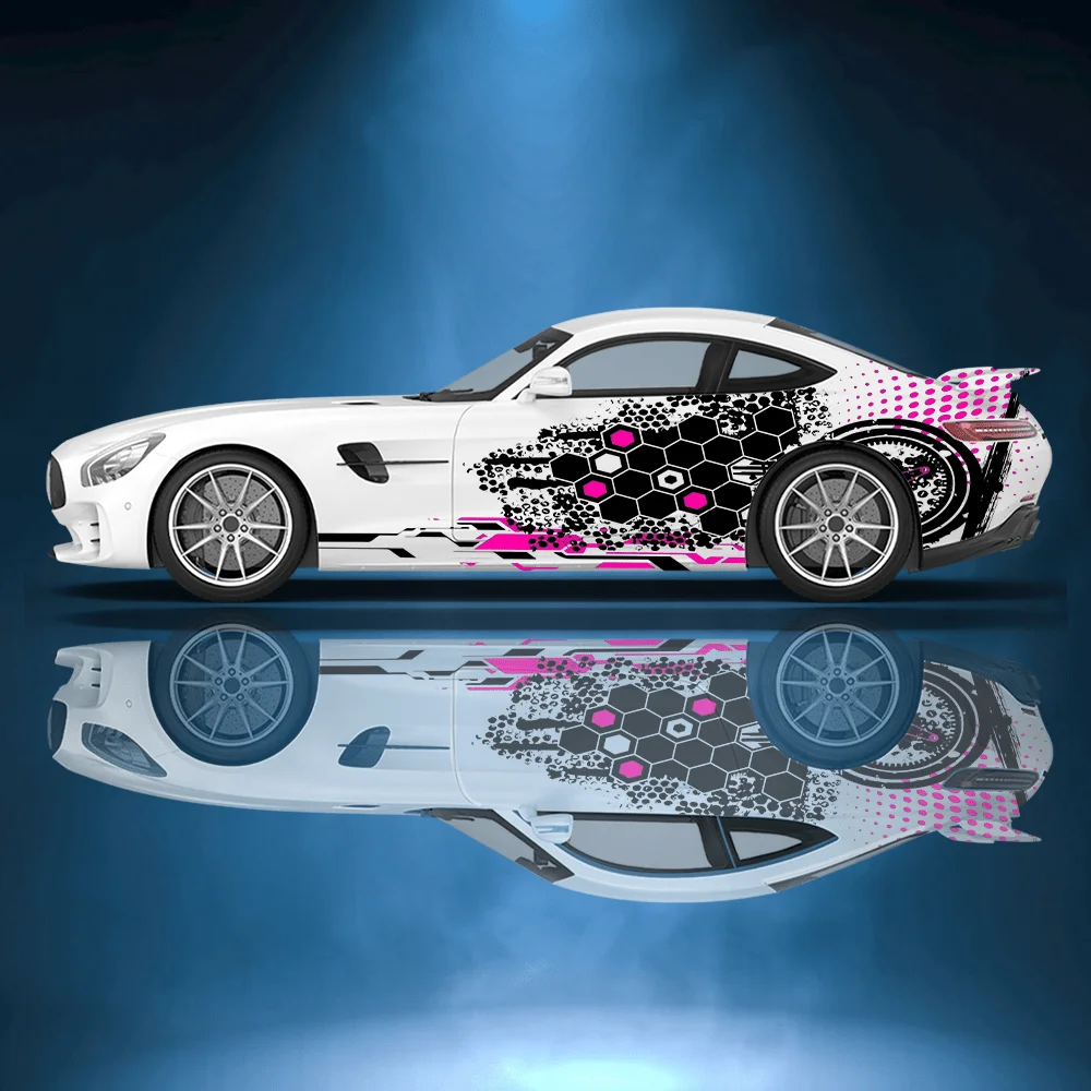 

Шестиугольная красочная автомобильная виниловая наклейка с разбрызгами, самоклеящаяся наклейка из ПВХ, подходит для грузовиков, внедорожников, Декор, автоаксессуары, подарок