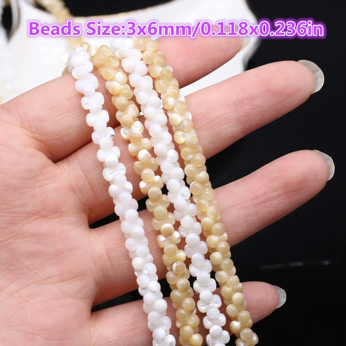 

Mew Style Shell Beads Shell Small Bone-Shaped Beads 3x6mm For Jewelry Making DIY Necklace Bracelet Earrings Accessory