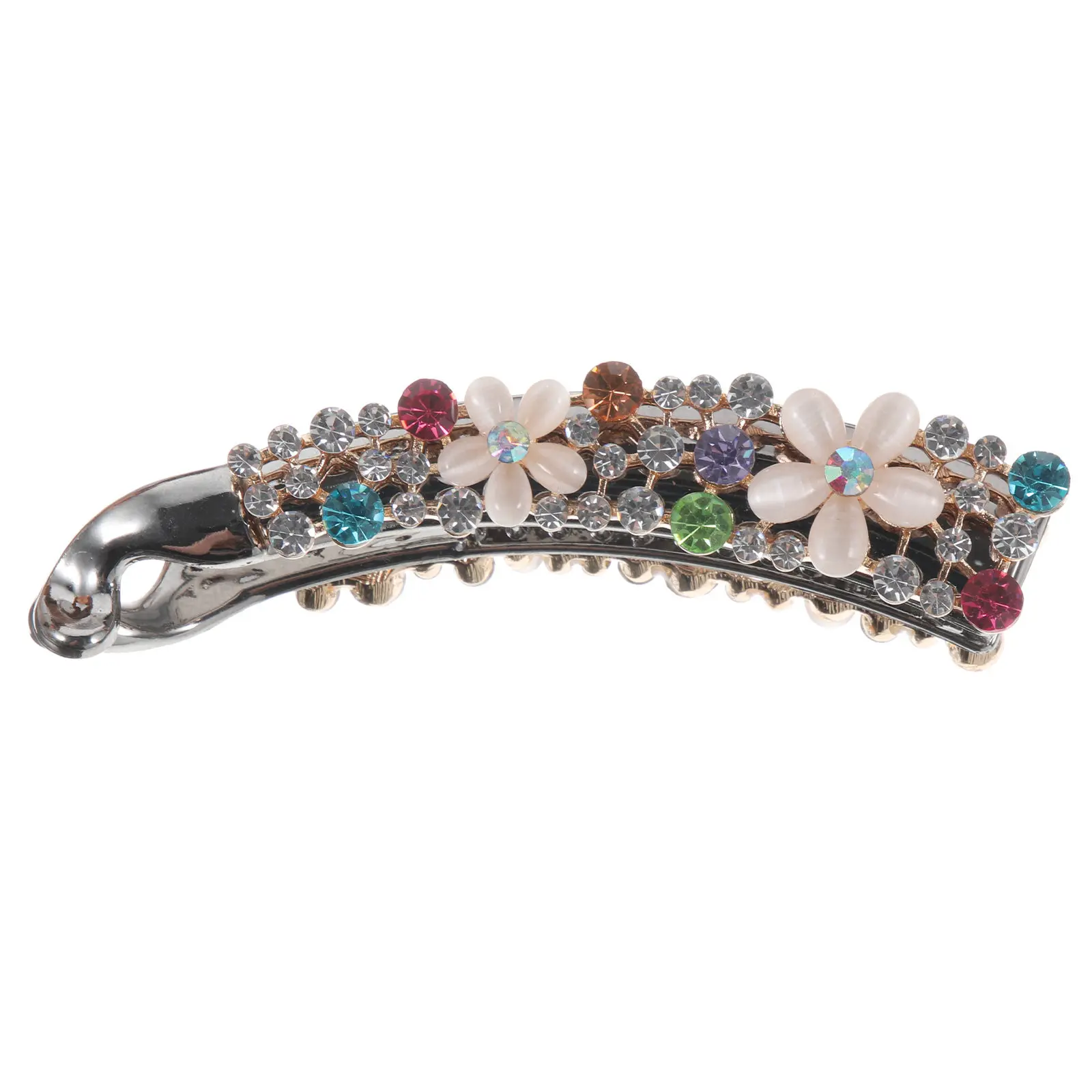 

Banana Clip Rhinestone Hair Clamp for Women Styling Tool for Thin Fine Hair Elegant Daily Wear Wedding Party Gift Accessory