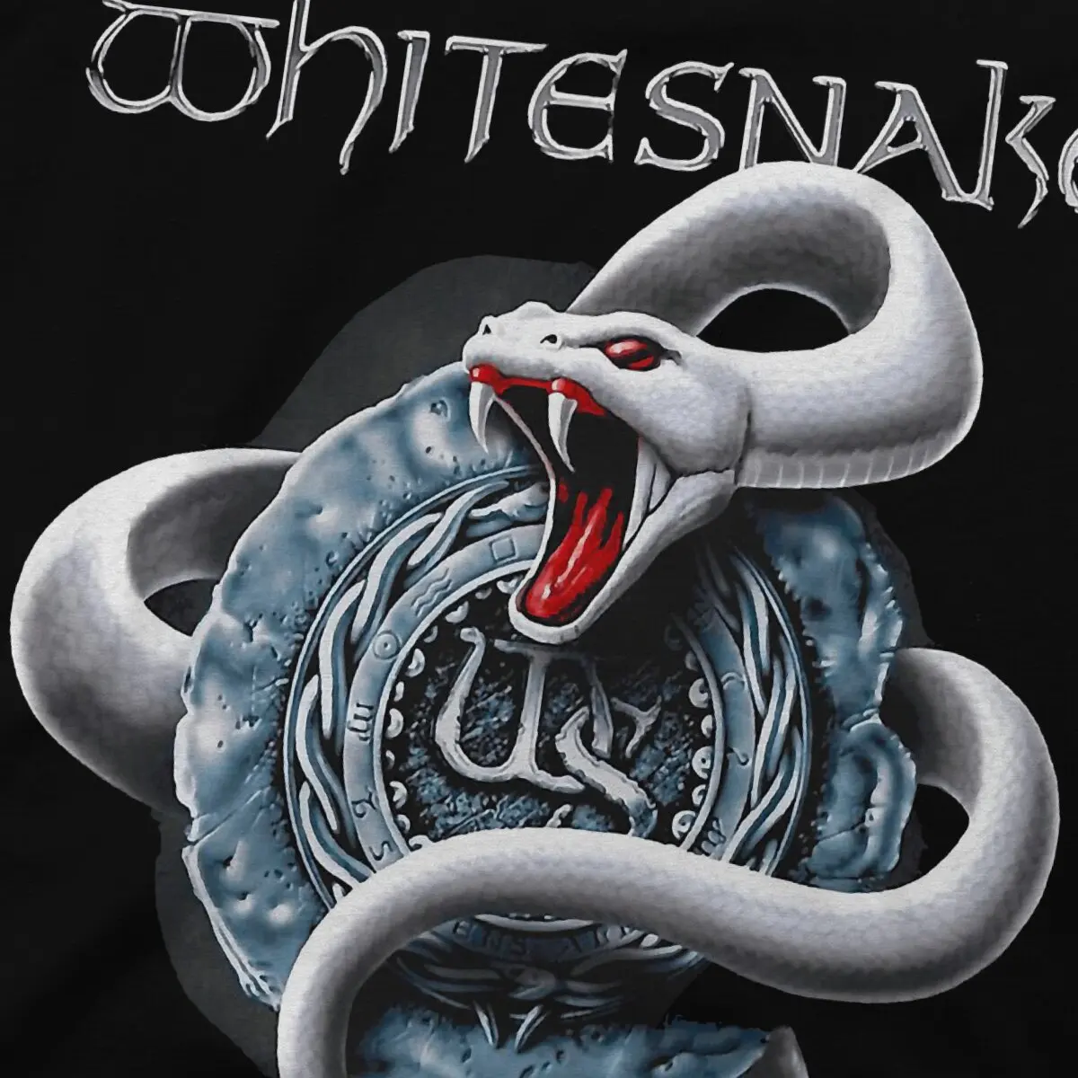 Whitesnake Newest TShirt for Men Music Band Rock Round Collar Basic T Shirt Distinctive Birthday Gifts Streetwear