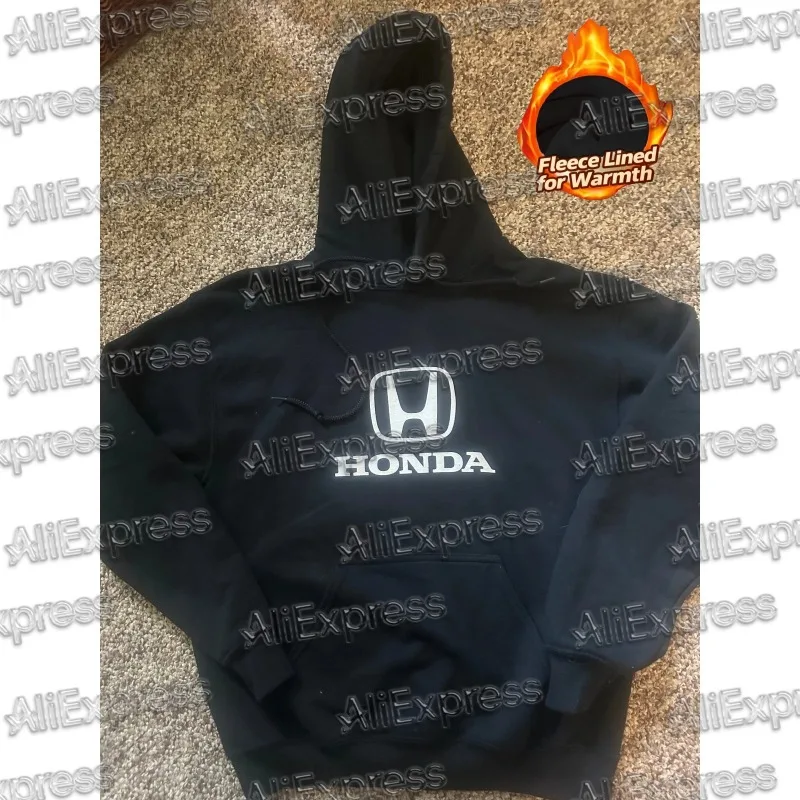 

Мужская толстовка с капюшоном Honda, весенне-осенняя мужская толстовка, спортивная мотогонка, одинаковое пальто с графическим рисунком, повседневная толстовка ​ Бархатная толстовка из 100% хлопка