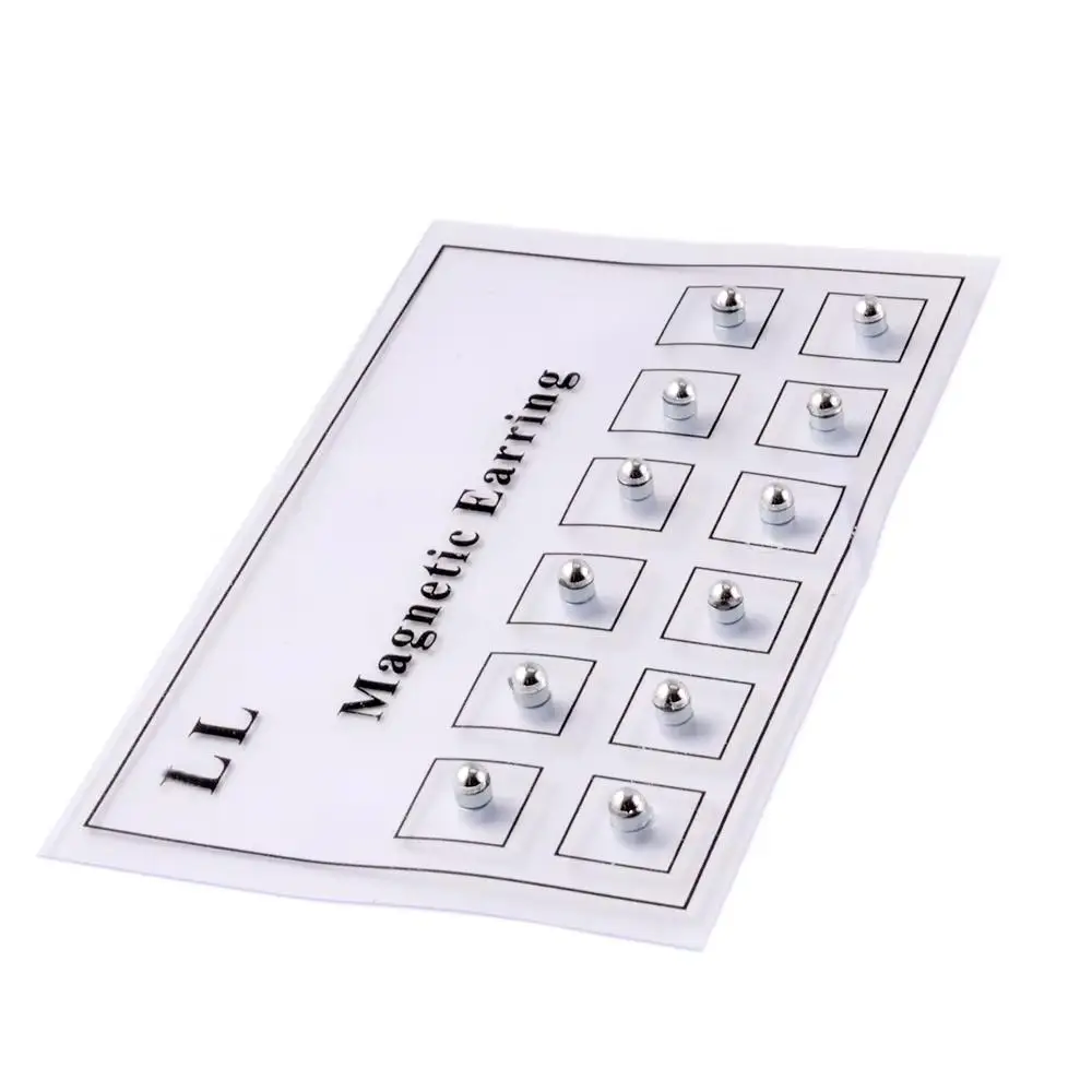 12PCS Card Fake Cheater Shiny Non Pierced Magnet Ear Tragus Cartilage Lip Labret Stud Nose Ring Body Jewelry Magnetic Earring view 3