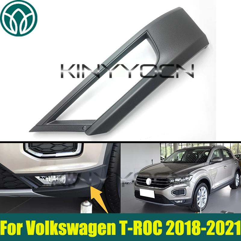 

Рамка противотуманных фар для Volkswagen VW T-ROC 2018 2019 2020 2021, сменная решетка переднего бампера, крышка фары дальнего света