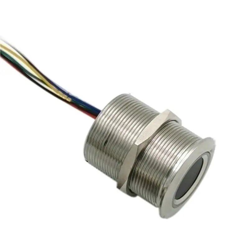 2X R503 Circular Round RGB Ring Indicator LED Control DC3.3V MX1.0-6Pin Capacitive Fingerprint Module Sensor, 32Mm