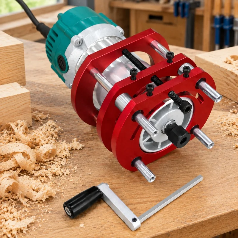 Woodworking Router Table Insert with Adjustable 65mm Motor Lift Platform for DIY Workbenches