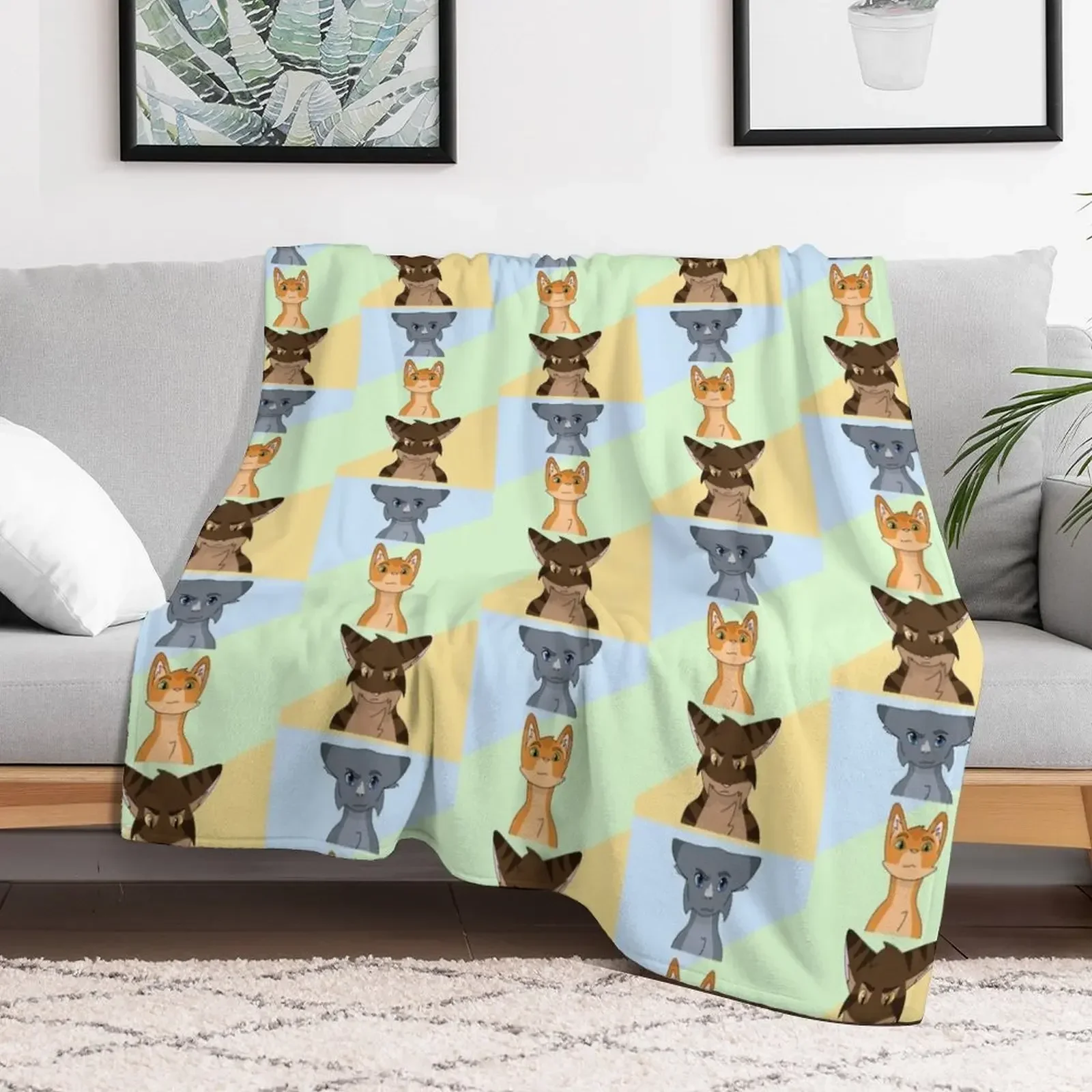 ThunderClan Leaders Throw Blanket Large Shaggy Bed Fashionable Blankets