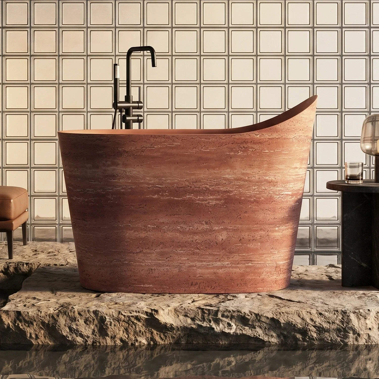 #Circular Bathtub, 3-Sided Enclosure, Massage Spa Tub,Smart Bath, 1.38/5/7m, Jetted Whirlpool, Relaxation, Home Bathroom Fixture