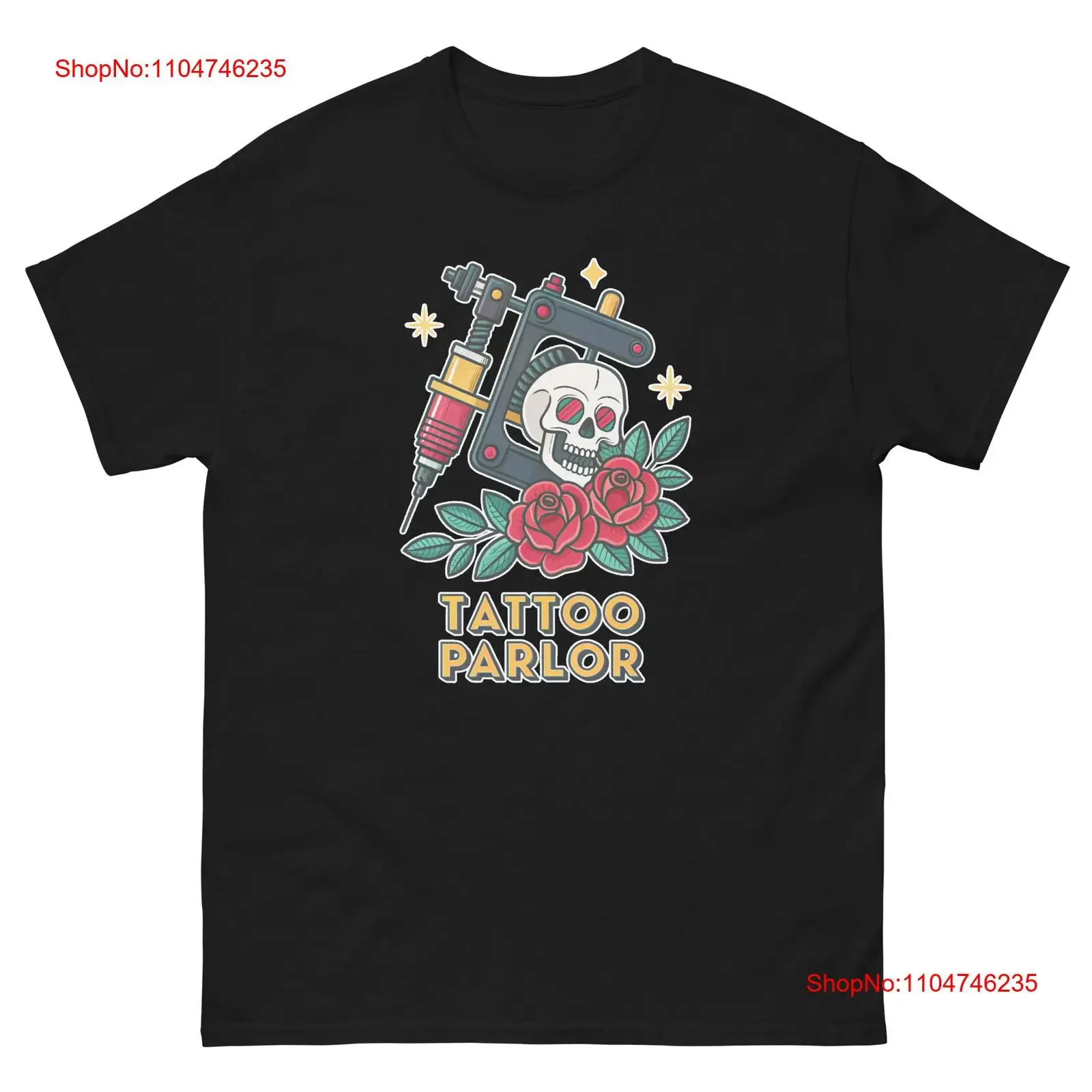 Salon de tatouage emplacement quotidien lieu de construction t-shirt vintage lavé polyvalent unisexe décontracté vêtements de créateur élégant