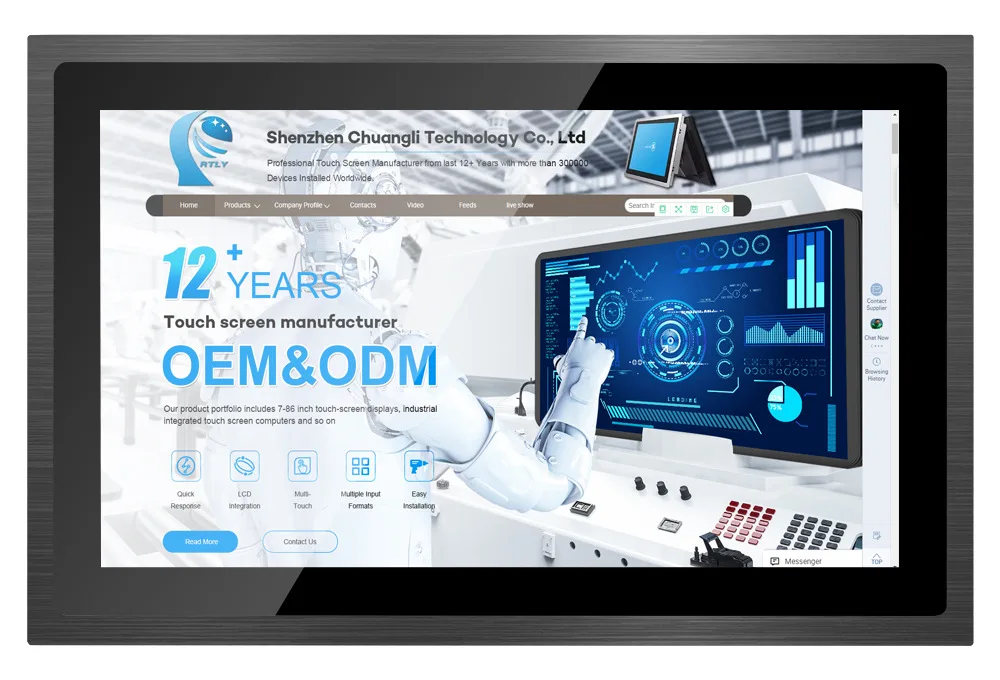 10.1/12.1/15.6/17/18.5/19Inch Capacitive Touch Screen Panel PC  I3/I5/I7 CPU 32G-256G SSD Storage Linux/Windows OS