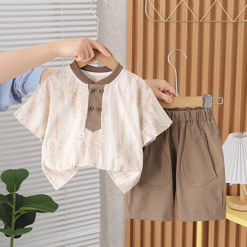 New Summer Baby Clothes Set Children Boys T-Shirt Shorts 2Pcs/Sets Toddler Clothing Infant Casual Sports Costume Kids Tracksuits image 4