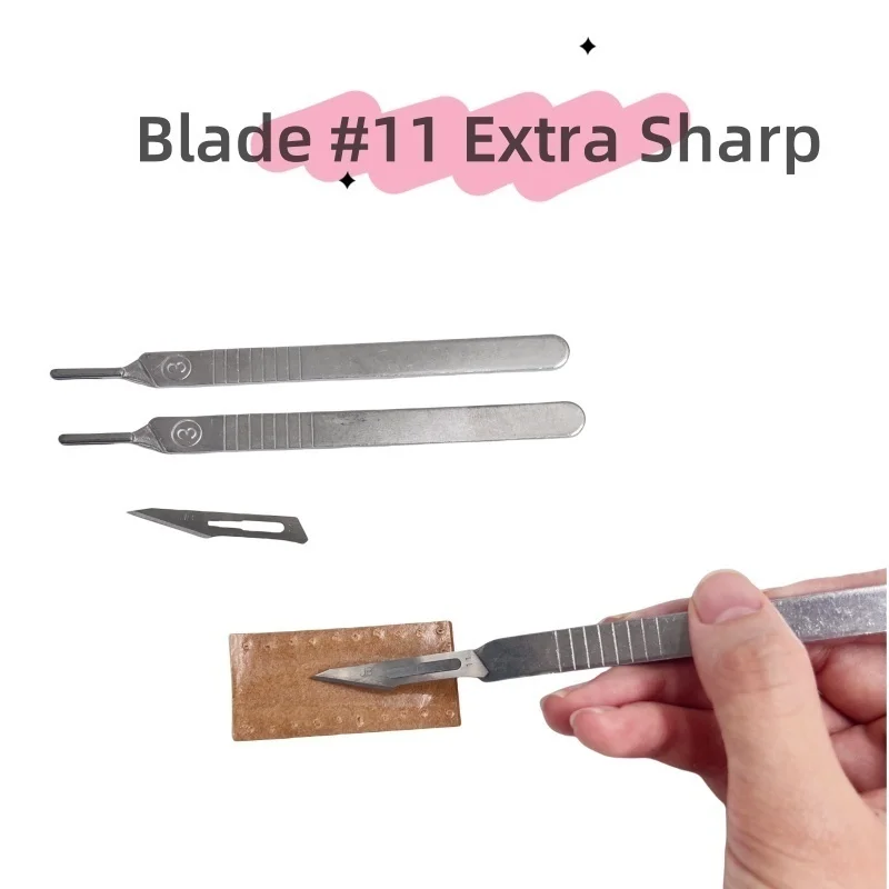 Metal Scalpel Knife Blades #11 Non-slip Cutter Engraving Craft Knives Blades for Mobile Phone Laptop PCB Repair Hand Tools