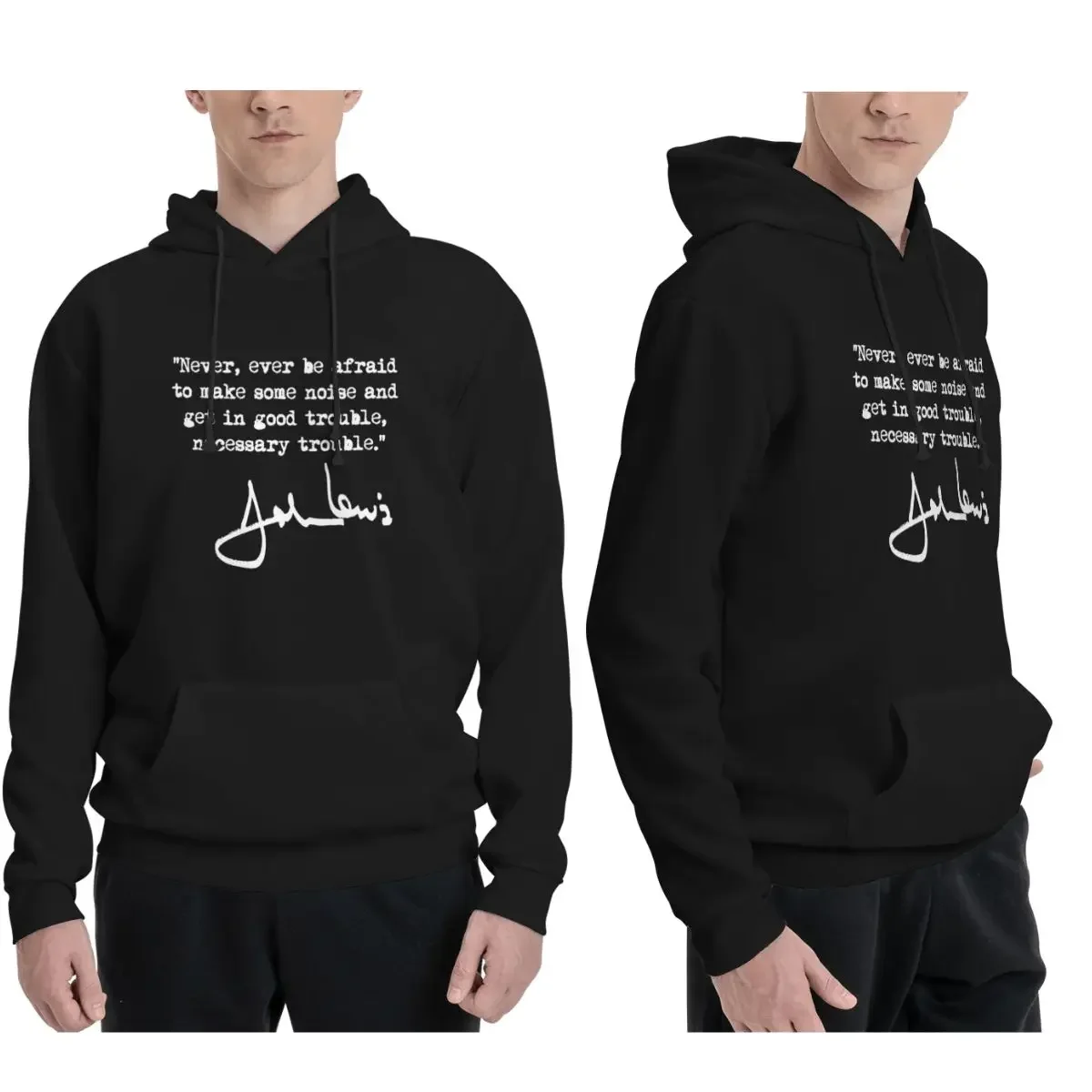 Hacer poco ruido y conseguir en buenas problemas John Lewis sudaderas con capucha hombres mujeres pulóver sudaderas ropa de manga larga Otoño Invierno