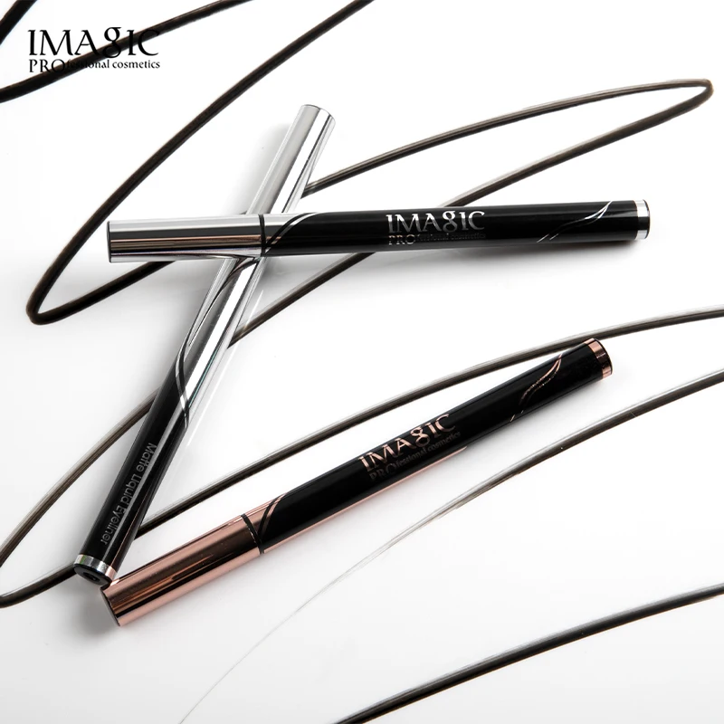 IMAGIC 2020 Newest Dry Fast Eyes Makeup Pencil Wholesale Waterproof Black Liquid Eyeliner Matte And Shine Pigment