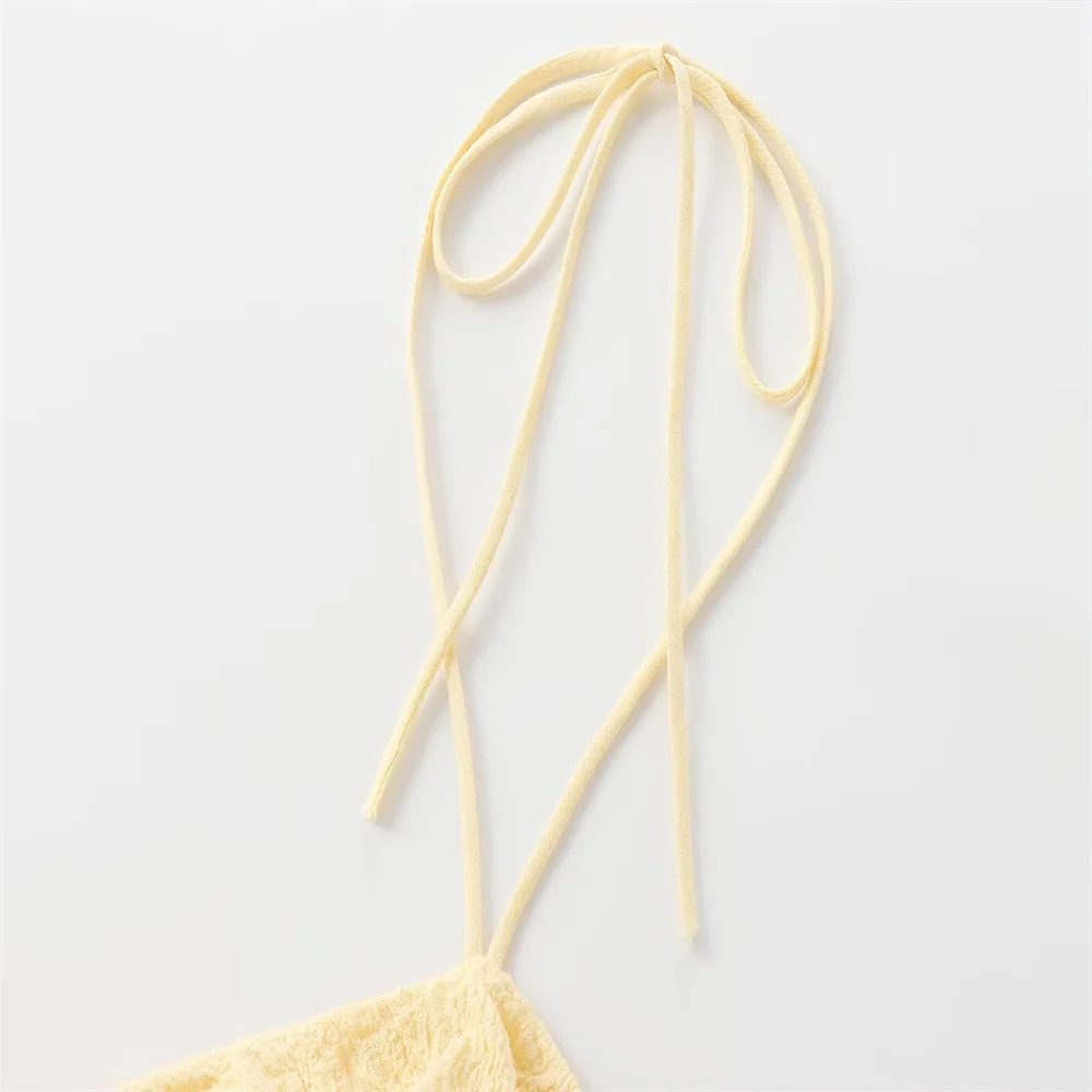 Kar & Otza 2024 nuova estate donna versatile decorazione a strati appeso collo collare gilet, canotta corta top