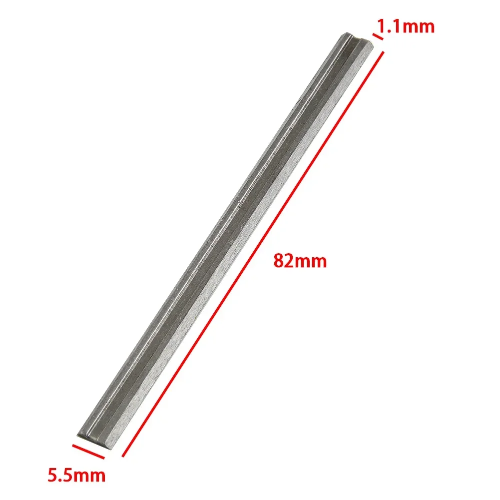 HSS 가역 전기 대패 블레이드 목공 기계 부품, 부드러운 목재 절단용 하드 공구, 82mm 목재 대패 블레이드, 6 개