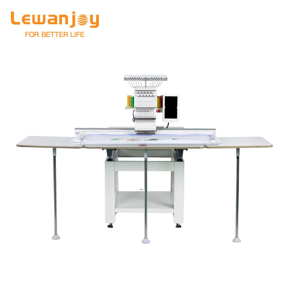 Lewanjoy Small Size Embroidery Machine Hat T-shirt Garment Logo Commercial Single Head for Embroidery Shop 300*400 and 400*600mm