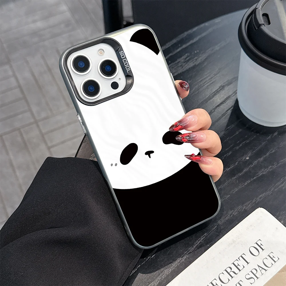 

Panda Design phone case for iPhone 16 15 14 13 12 11 Pro/ Max/Plus shock-proof rear cover anti-fingerprint