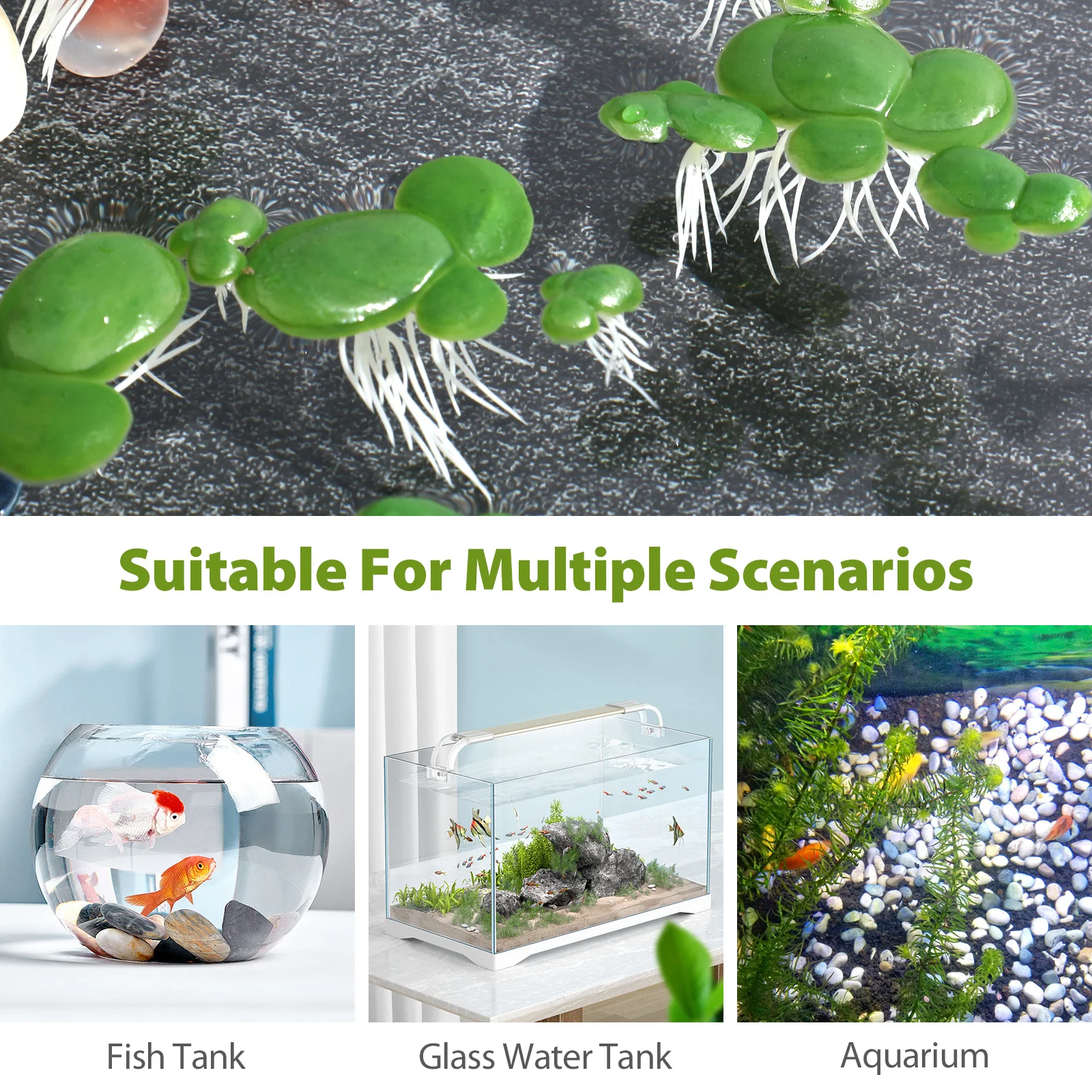 

Artificial Plant Duckweed For Aquarium Realistic Plastic Duckweed Ornament Fish Tank Decor Aquatic Accessories Pet