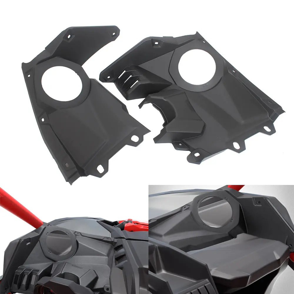 2Pcs Black Front Speaker Panel UTV Accessories For Can-Am Maverick X3 Turbo R XDS XRS MAX DS RS 2017-2023 Stereo Pods Dash Kit