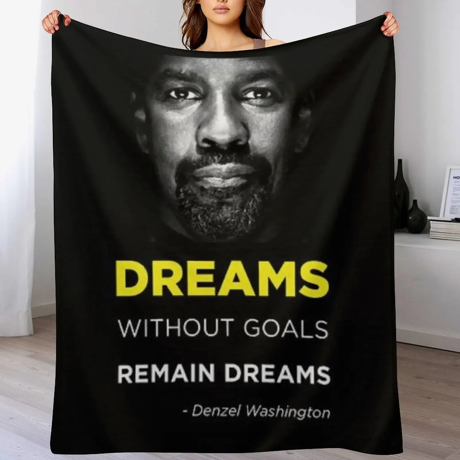 

Denzel Washington Throw Blanket bed plaid Hairy Bed Fashionable Warm Blankets
