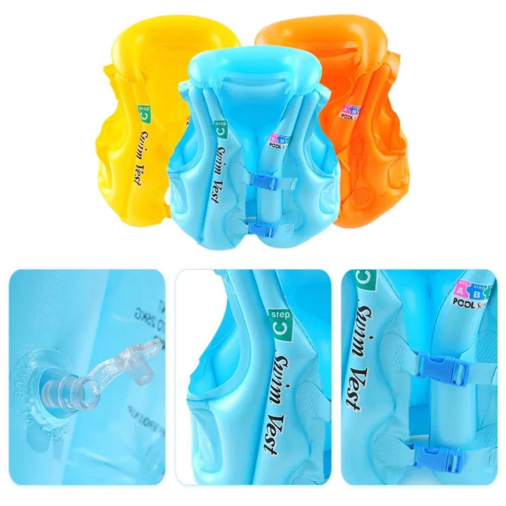 3-10 Age childs inflatable life vest Baby swimming jacket Buoyancy  PVC floats kid learn to swim boating safety lifeguard Vest