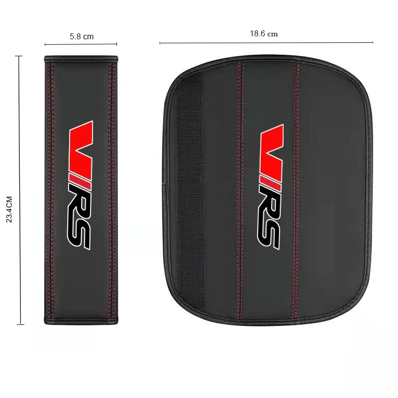 Voor Skoda Virs RS RS IV 1 st Koeienhuid Auto-interieur Veiligheidsgordel Protector Cover Voor Auto Auto Accessoires