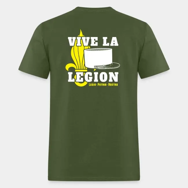 Vive La Legion French Foreign Legion Army Men T-Shirt Short Sleeve Casual 100% Cotton Shirts