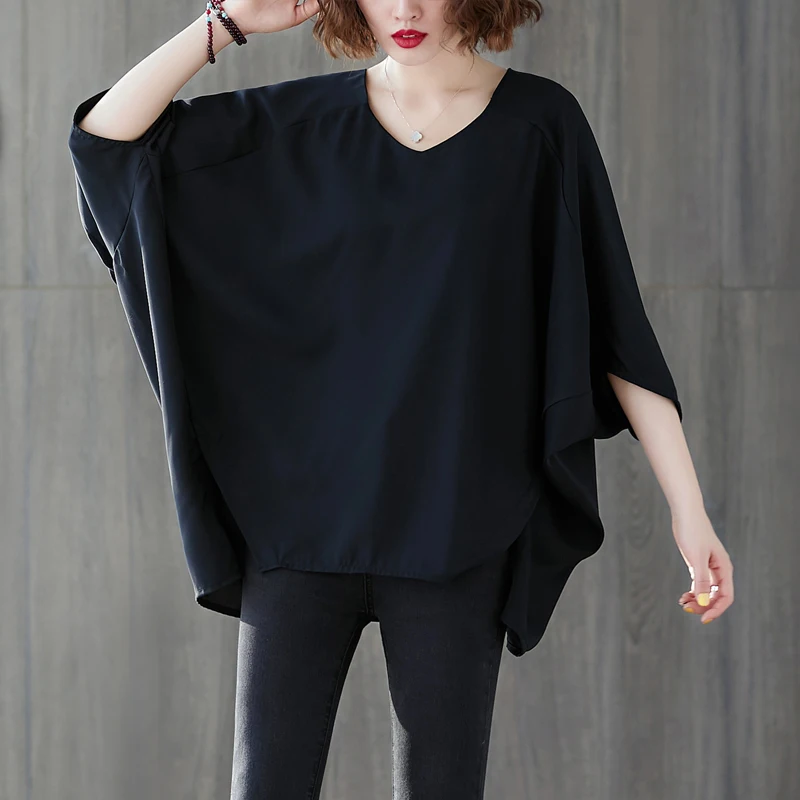 Sommer Neue Lose Fit runde Ne ort Sve T-shirt plus Größe frauen Faionable Farbe Bauch Bedecken Top Koreanische Sle
