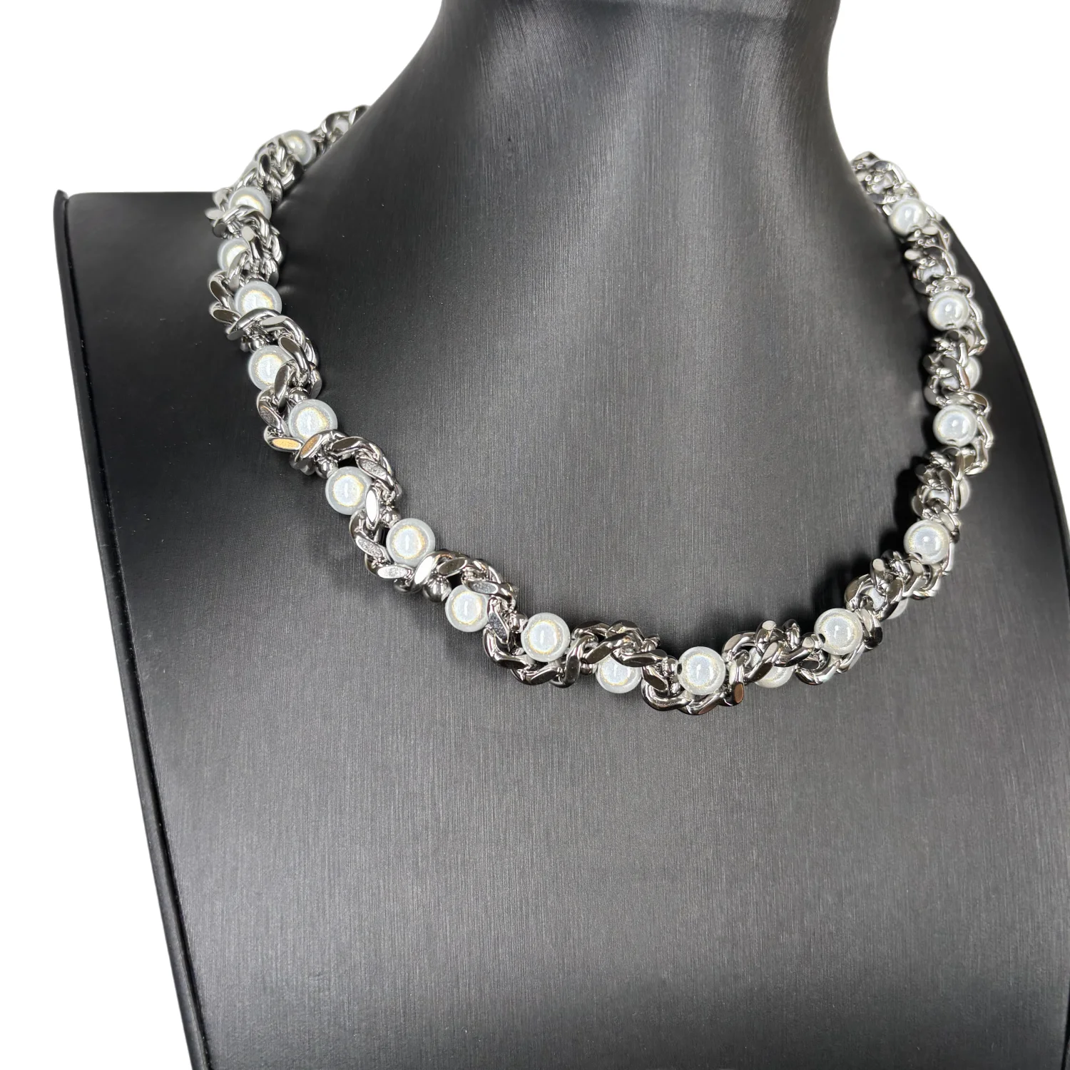 فاسق الجرونج روك الكوبي مضيئة اللؤلؤ سلسلة قلادة كول موضة اليدوية قلادة القوطي سحر مجوهرات الهيب هوب الملحقات #1