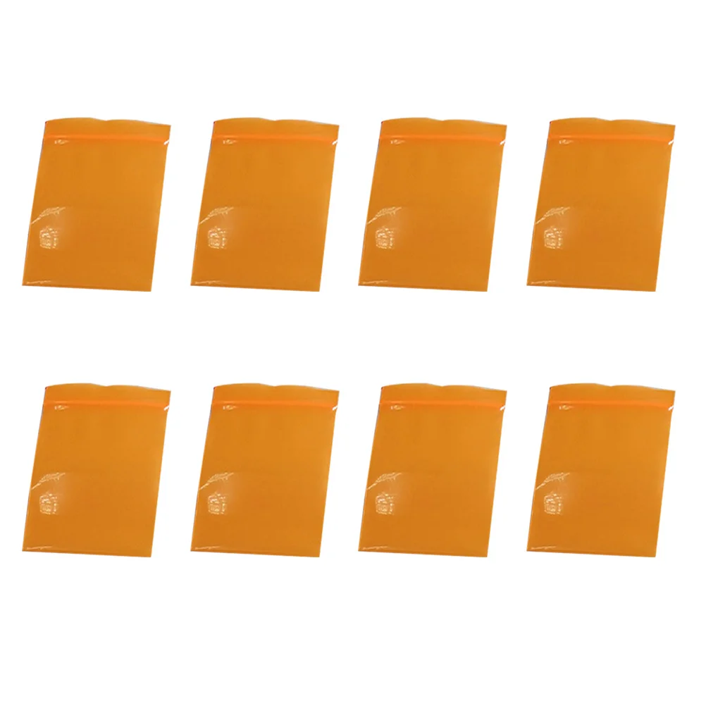 

100pcs Sealing Orange Reclosable Food Storage Pouch Reclosable Storage Bags Zipper Zealed Dustproof Packing Machine Plastic Bag