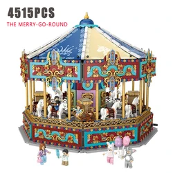 4515Pcs Carousel Playground Huge Building Street View Model Adults MOC Modular Building Blocks Set Constructions Toys Kids Gifts